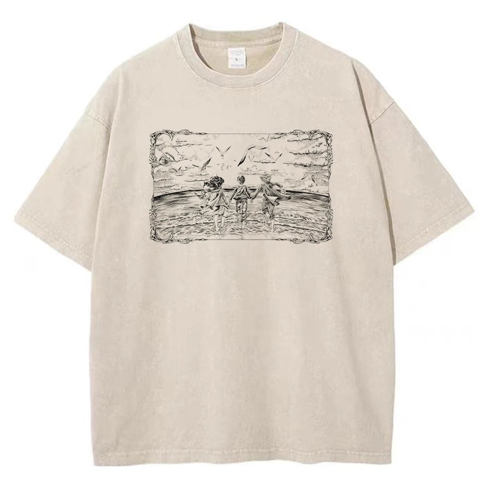 T-shirt unisex vintage Aot - Khaki AF431C